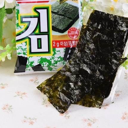 【韩国进口】海牌 海苔脆片2g*40片 即食海苔 少盐 韩国海苔-海苔-海牌-美国零食网