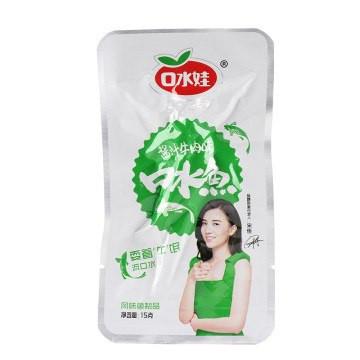 【口水娃】酱汁牛肉味 口水鱼小鱼仔15g*12个 源自深海小鱼 酱香美味-小鱼仔-口水娃-美国零食网