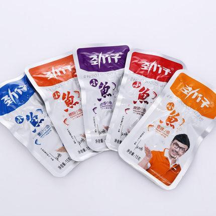 【劲仔小鱼】香辣味小鱼仔15g*12包 汪涵代言 香辣可口 辣确实 够带劲！-香辣小鱼仔-劲仔小鱼-美国零食网