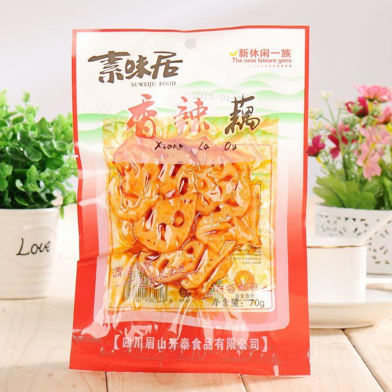 【素味居】香辣藕片70g*4袋 男人离不开姜 女人离不开藕-香辣土豆片-素味居-美国零食网