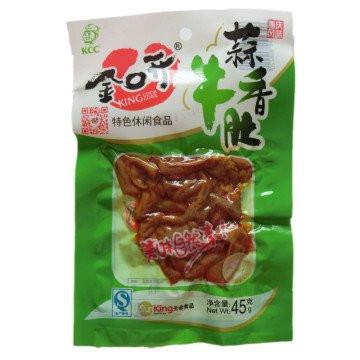 【金口开】蒜香牛肚45g*3袋 浓郁蒜香 哎呀 流口水!-牛肚-金口开-美国零食网