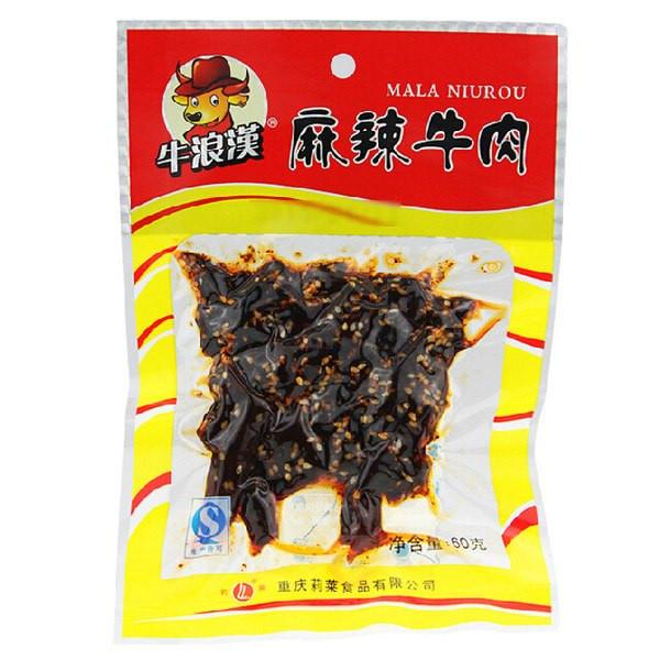 【牛浪汉】麻辣牛肉干60g*6袋 重庆特产 火辣山城 辣么爽！-牛肉干-牛浪汉-美国零食网