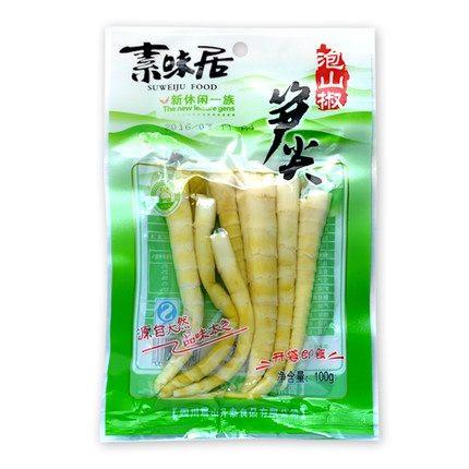 【素味居】泡山椒笋尖100g*2袋 山椒风味 脆嫩辣爽!-泡山椒笋尖-素味居-美国零食网