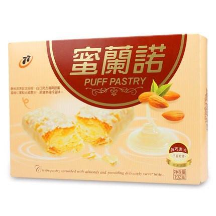 【蜜兰诺】白巧克力 千层松塔192g 台湾进口零食 内含12块千层酥-酥饼-蜜兰诺-美国零食网