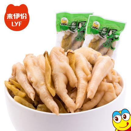 【来伊份】山椒凤爪250g*2袋 泡椒凤爪 酸辣爽口 消食开胃-泡椒凤爪-来伊份-美国零食网
