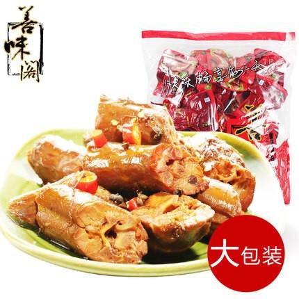 【善味阁】鲜卤鸭脖500g 香辣味 独立小包装 约28粒-鸭脖-善味阁-美国零食网