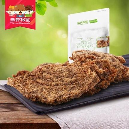 【三只松鼠】牛肉牛肉片100g*2袋-牛肉干-三只松鼠-美国零食网