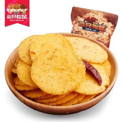 【三只松鼠】松鼠小贱 椒盐味 玉米片140g 传统工艺 非油炸 非膨化 健康零食 富含粗粮纤维-玉米片-三只松鼠-美国零食网