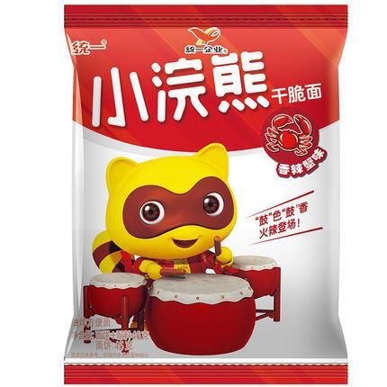 【小浣熊干脆面】香辣蟹味 干脆面46g*10袋-干脆面-小浣熊-美国零食网