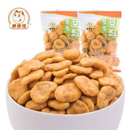 【来伊份】蟹香豆瓣228g 蟹香浓郁 酥脆可口-蟹黄蚕豆-来伊份-美国零食网