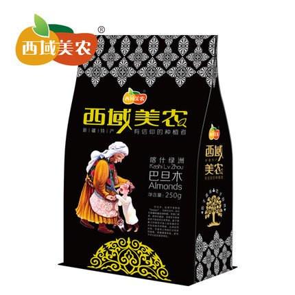 【西域美农】椒盐巴旦木250g 果仁饱满大颗 壳薄轻松手剥-巴旦木-西域美农-美国零食网