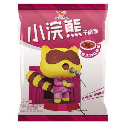 【小浣熊干脆面】意大利红烩味 干脆面46g*10袋-干脆面-小浣熊-美国零食网