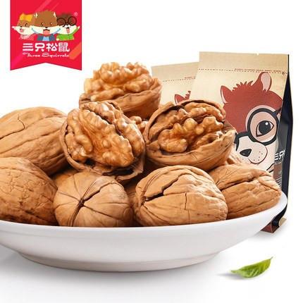 【三只松鼠】纸皮核桃210g*3袋 多用脑 吃核桃!-纸皮核桃-三只松鼠-美国零食网